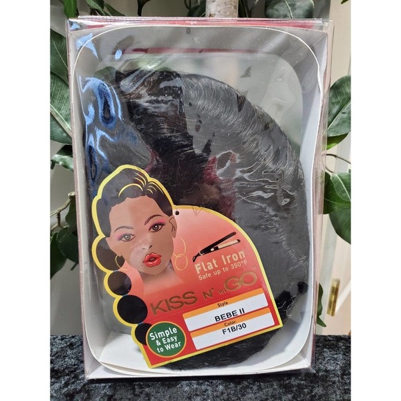 A Belle Kiss N Go Women's Black Easy to Wear BEBE II Wig F1B/30 - Picture 3 of 6